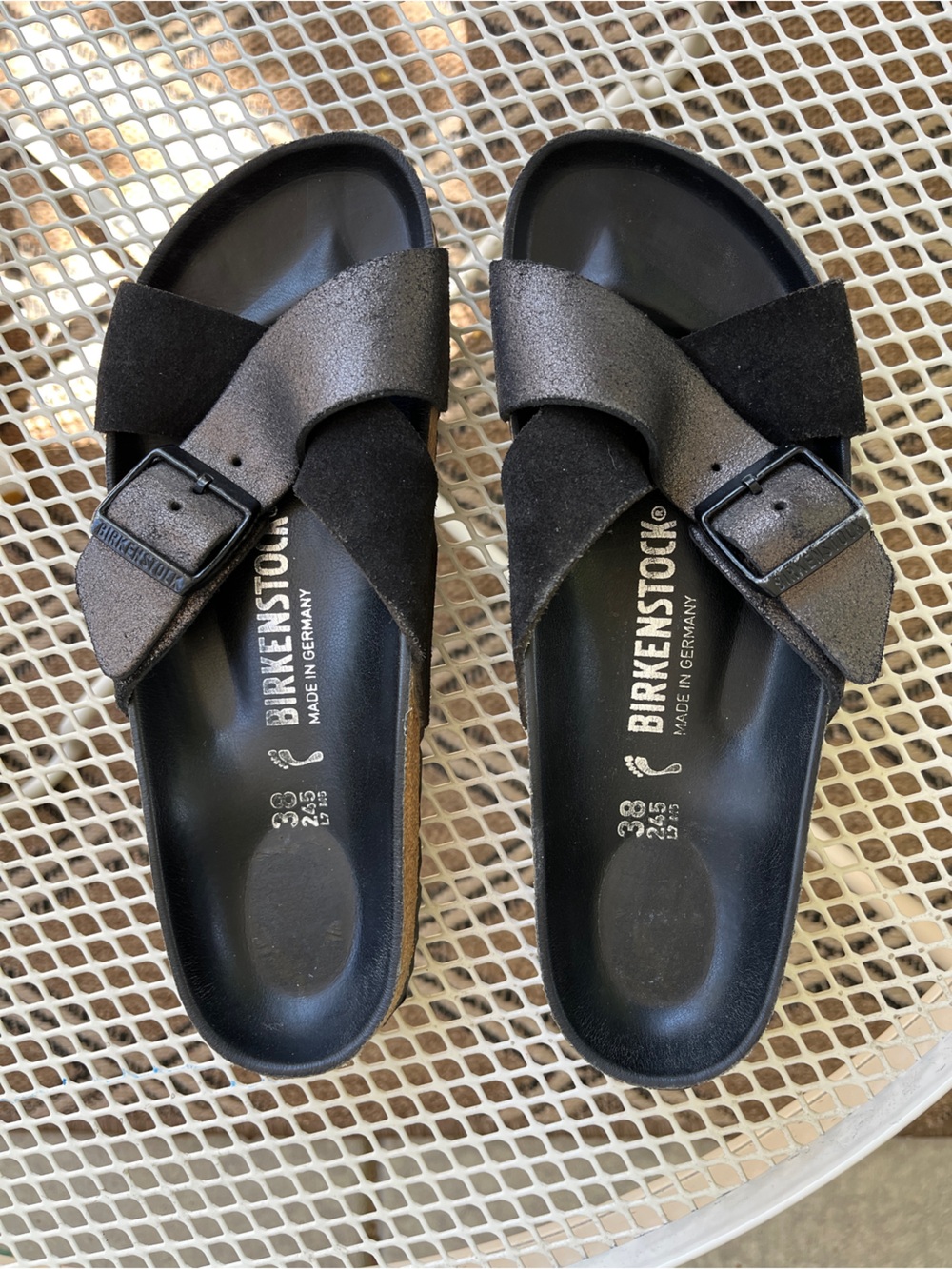 Birkenstock Siena Black Mixed Leather Sandals size EU 38 - Picture 2 of 11